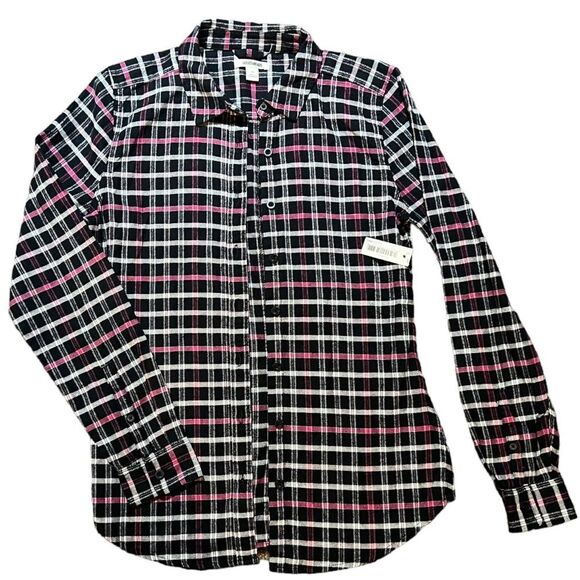 NWT Goodthreads Women's Brushed Flannel Boyfriend Tunic Size XS - Picture 3 of 12